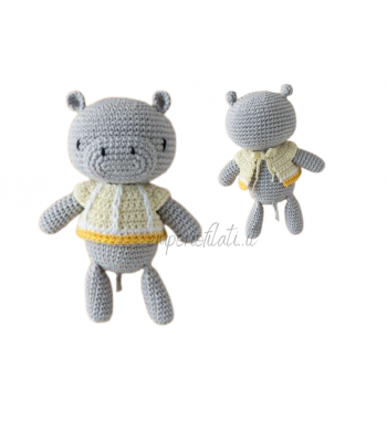 Crochet Kit  Lemon hippo amigurumi 